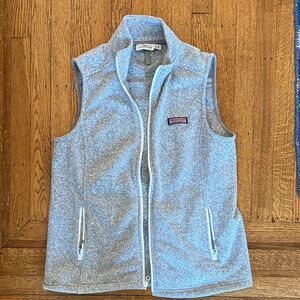 Vineyard Vines Light Blue Heathered Fleece Vest